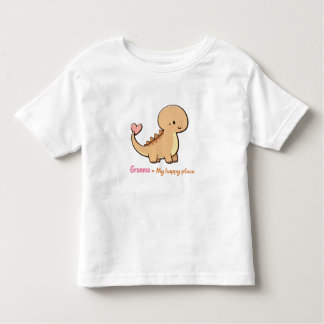 Cute Dinosaur Granma My Safe Place Toddler Shirt |