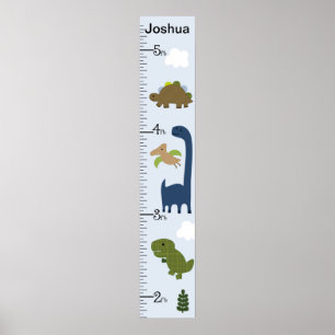 Cute Dinosaur Growth Chart Keep at 8x44!