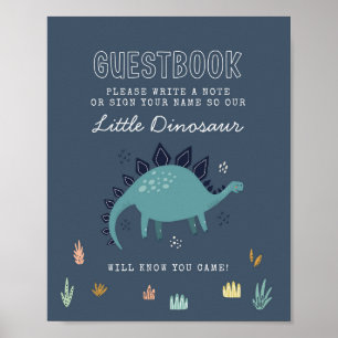 Cute Dinosaur Guestbook Sign