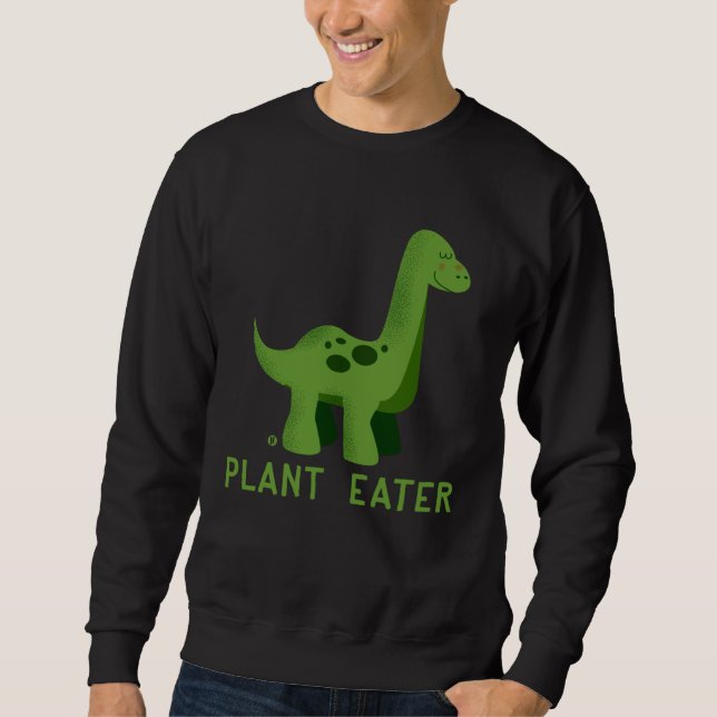 Cute Dinosaur Herbivores  Vegetarian Vegan Sweatshirt (Front)
