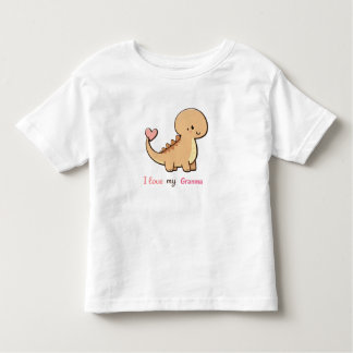 Cute Dinosaur I Love My Granma Toddler Shirt | Gra