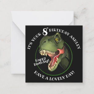 Cute Dinosaur Kid's Age Birthday Card