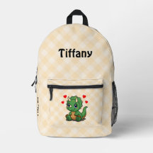Cute Dinosaur Kids Backpack – Add Name