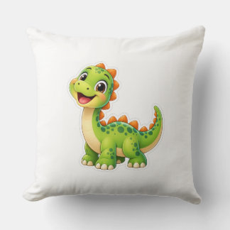 Cute Dinosaur Kids Pillow | Adorable Green Dinosau