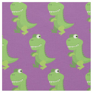 Cute Dinosaur Kids T-Rex Dino Cartoon Fabric