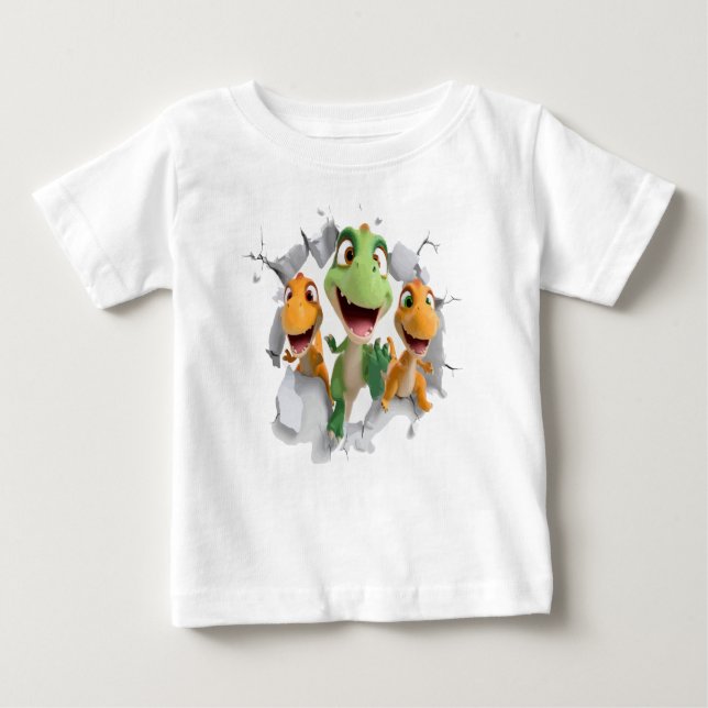 Cute Dinosaur Kids T-Shirt Sublimation Design (Front)