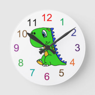 Cute Dinosaur Kids Wall Clock