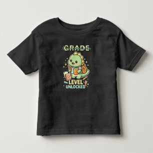 Cute Dinosaur Kindergarten Grade Level Unlocked  Toddler T-Shirt