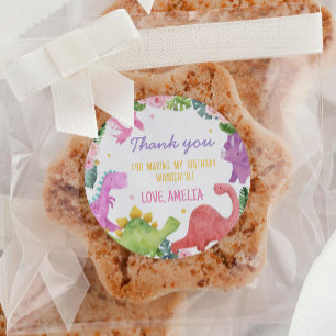 Cute Dinosaur Labels Birthday Baby Shower