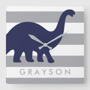 Cute Dinosaur Nursery Wall Clock - Dinosaur Baby