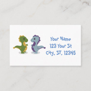 Cute Dinosaur Pair Thunder_Cove Business Card