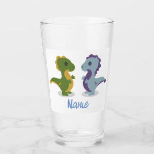 Cute Dinosaur Pair Thunder_Cove Glass