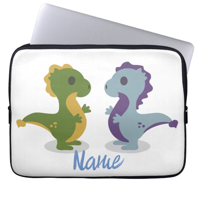 Cute Dinosaur Pair Thunder_Cove Laptop Sleeve (Front)