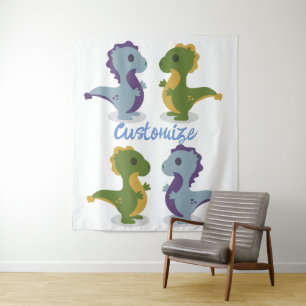 Cute Dinosaur Pair Thunder_Cove Tapestry