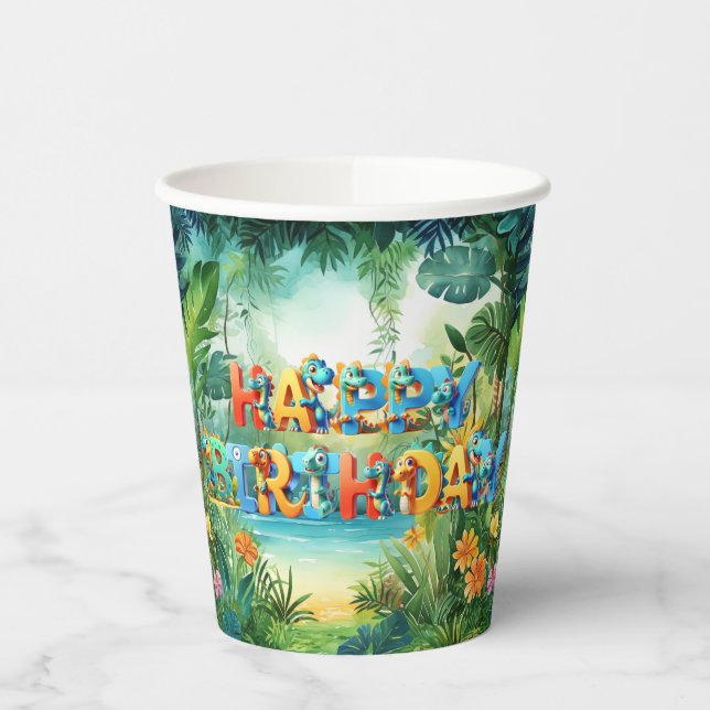 Cute Dinosaur Paper Cups (Left)