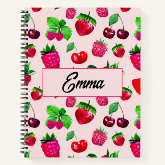 Cute Dinosaur Pattern Custom Monogram Name Kids Notebook