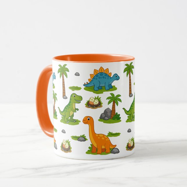 Cute Dinosaur Pattern Kids  Mug (Front Left)