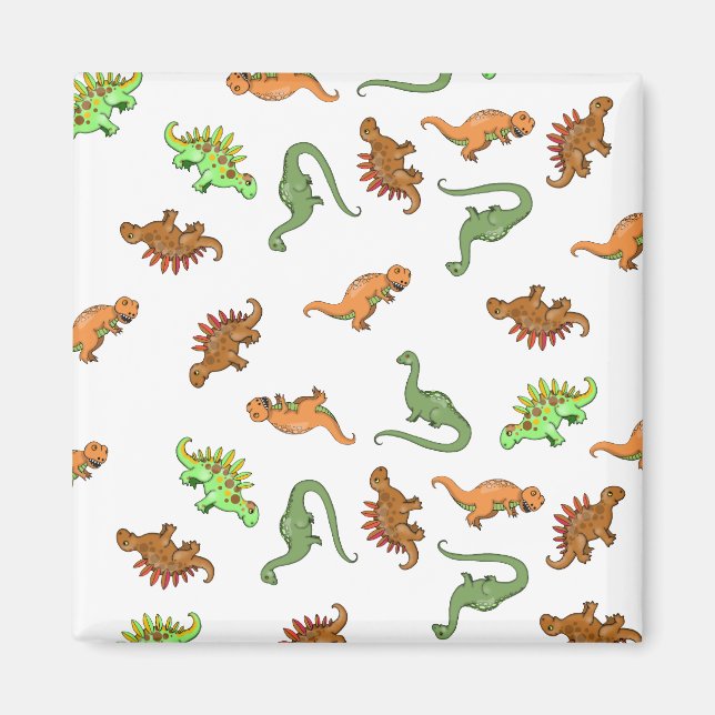 Cute Dinosaur Pattern Magnet (Front)