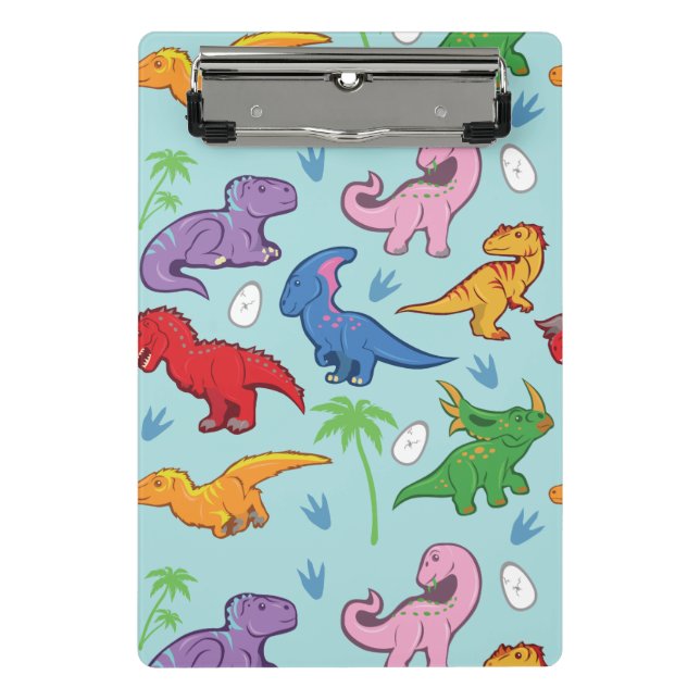 Cute Dinosaur Pattern Mini Clipboard (Front)