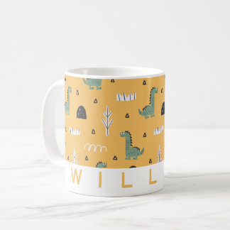 Cute Dinosaur Pattern Mug | Personalised Kids Gift