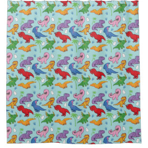 Cute Dinosaur Pattern Shower Curtain