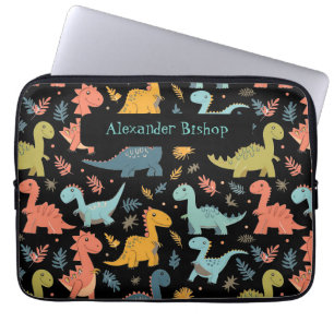 Cute Dinosaur Personalised Laptop Sleeve