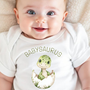 Cute Dinosaur Personalized Dino Babysaurus Baby Bodysuit