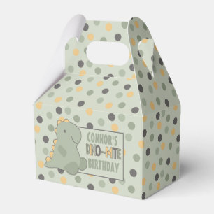 Cute Dinosaur Polka Dot Custom Birthday Favour Box