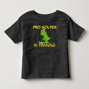 Cute Dinosaur Pro Golfer In Training Toddler T-Shirt