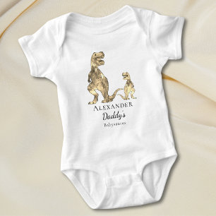 Cute Dinosaur Quote Personalized Baby Bodysuit