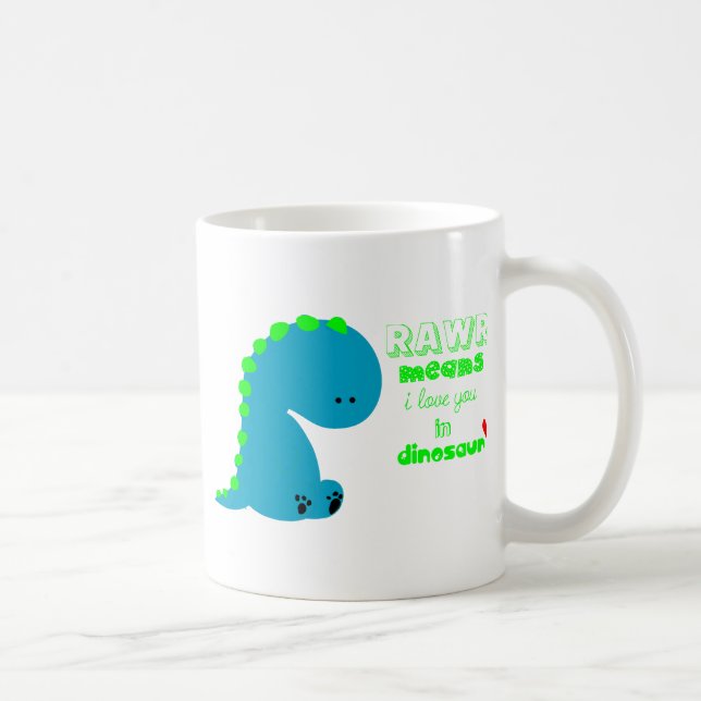 Cute Dinosaur RAWR Coffee Mug (Right)
