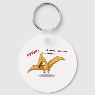 cute dinosaur rawr means I love you Key Ring