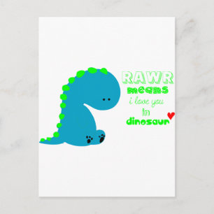 Cute Dinosaur RAWR Postcard