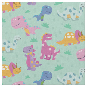 Cute dinosaur repeating pattern fabric