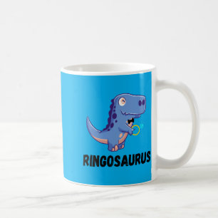 Cute Dinosaur Ring Bearer Ring Dino Wedding Party Coffee Mug