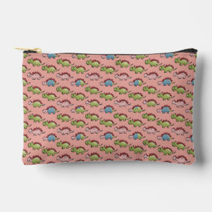Cute dinosaur seamless pattern accessory pouch
