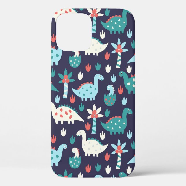 Cute dinosaur seamless pattern Case-Mate iPhone case (Back)