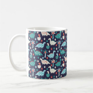 Cute dinosaur seamless pattern coffee mug