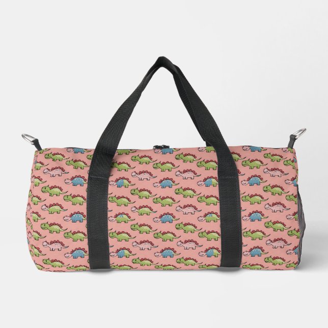 Cute dinosaur seamless pattern duffle bag (Front)
