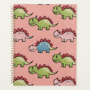 Cute dinosaur seamless pattern planner