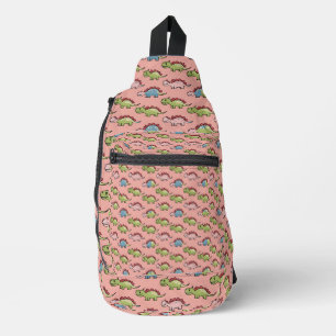 Cute dinosaur seamless pattern sling bag