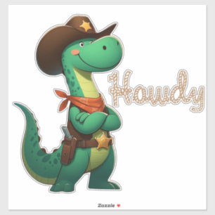 Cute dinosaur sheriff/cowboy