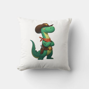 Cute dinosaur sheriff/cowboy cushion