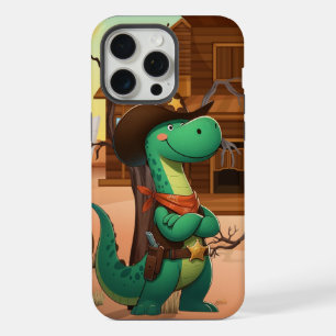 Cute dinosaur sheriff/cowboy iPhone 15 pro max case