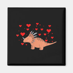 Cute Dinosaur Shirt For Valentines Day _ Tricerato Magnet