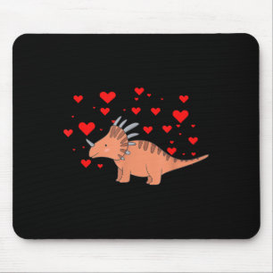 Cute Dinosaur Shirt For Valentines Day _ Tricerato Mouse Pad