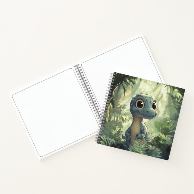 cute dinosaur sprial Notebook (Inside)
