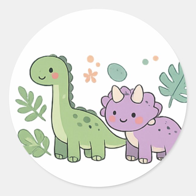 Cute dinosaur stickers (Front)