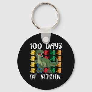 Cute Dinosaur Student Boys Kids Gift 100 Days Of S Key Ring