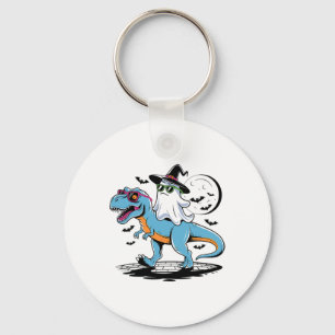 Cute Dinosaur T Rex And Ghost For Halloween And Th Key Ring